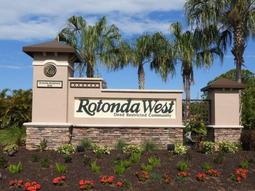 Entrance to the Rotonda West community in Florida